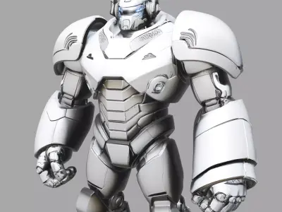 Gunmetal Heavy Combat Mech Robot 3D model