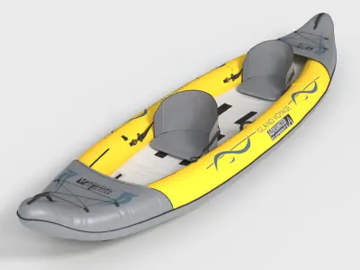 RECREATIONAL KAYAK Low-poly 3D model