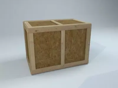 Industrial Crate Free low-poly 3D model