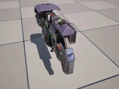 Cyber rocket gun 3D model