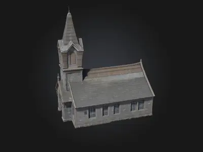 Stone Chapel  Sacred Serenity in Stone 3D model