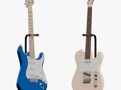 Fender Stratocaster and Fender Telecaster  purchase 3D model