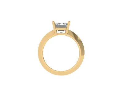 Emerald Engagement-ring 3D print model
