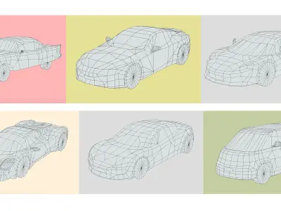 Low-Poly Car Pack 016 - Galactic Speedsters