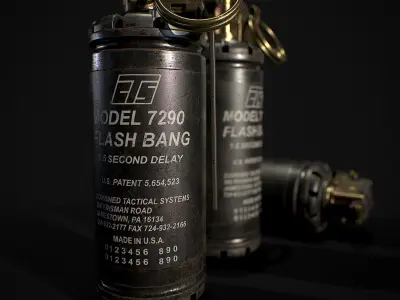 FlashBang 7290 Low-poly 3D model