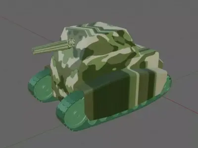 Tank4 Low-poly 3D model