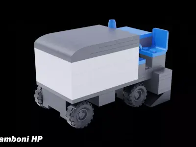 Lego Zamboni Low-poly 3D model