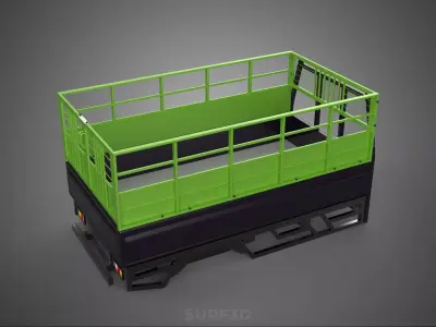 TRAY UTE PICKUP CAGE FLATBED TRUCK CARGO WAGON VAN LORRY BAKKIE 3D model