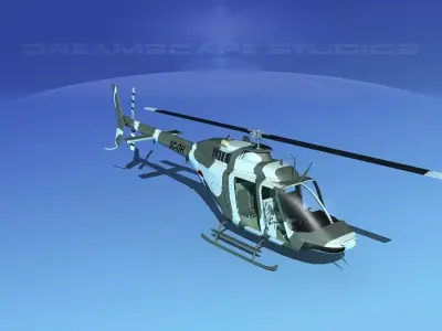 Bell OH-58B Austrian Army 3D model