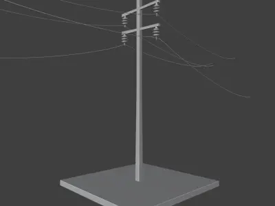 Electric Pole Free 3D model