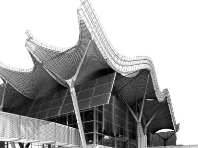 Modern Shopping Mall Scene 3D model