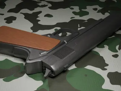 1911 Pistol Low-poly 3D model