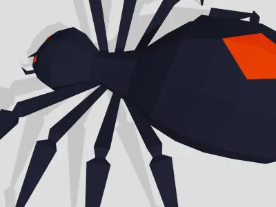 Cute Spiders Low-poly Free 3D model