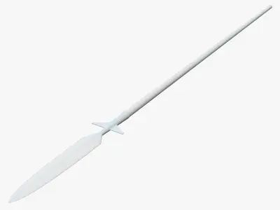 Medieval Spear Low-poly 3D model 2