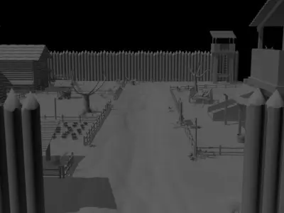 Medieval town  3D model
