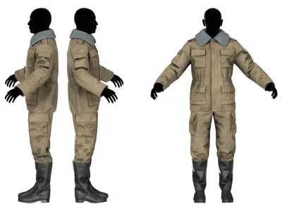 SOVIET UNIFORM M88 Low-poly 3D model