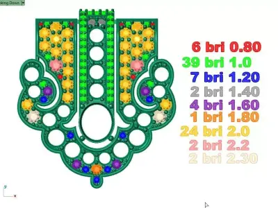 ArtDeco inspired Brooch 3D print model