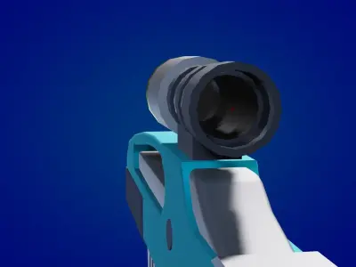 Gun to game PBR low-poly game read Free low-poly 3D model