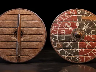 Viking Shield 3D model shop