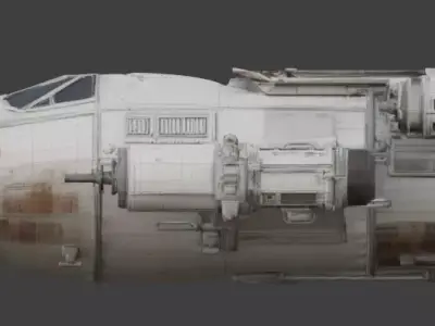 Realistic Sci-Fi Heavy Cargo Shuttle 3D  Low-poly 3D model