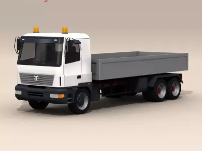 Truck low boards deck  3D model