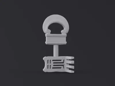 Vintage Skeleton Key - Antique Fantasy Prop 3D print model