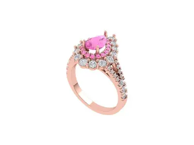 Pear Ring 3D print model 3