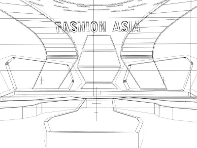 Event Stage Design Fashion Asia 3D model