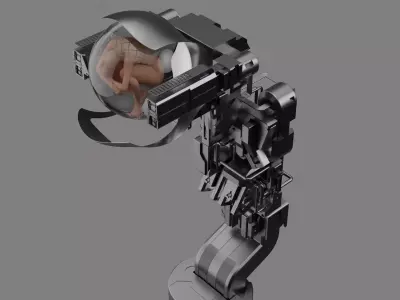 Metal and Glass Cocoon 3D model