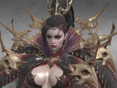 Sexy beauty Low-poly 3D model