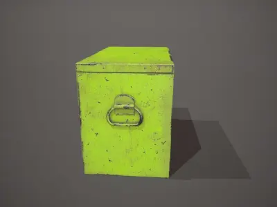 Green Tool Chest Low-poly 3D model