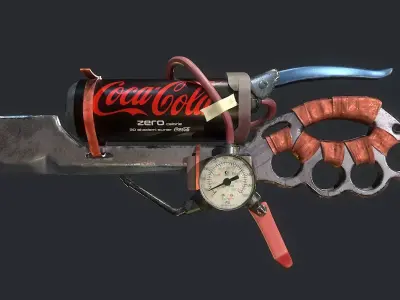 Coke Knife Low-poly 3D model