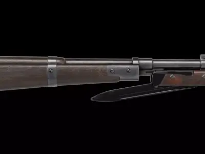 Carcano Model 1938 short rifle Low-poly 3D model