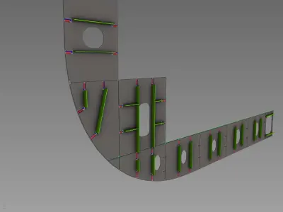Container ship midship section  Free 3D model