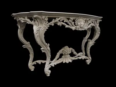 Vintage Gothic Marble Table 3D model