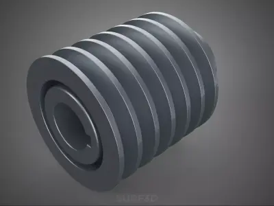 STANDARD 6 SIX SEXTUPLE GROOVE TRACK PULLEY SHEAVE WHEEL V BELT 3D model