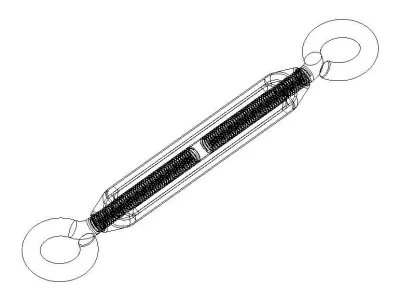 Cast Eye and Eye Turnbuckle THD10 3D model