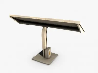 Solar panel Low-poly 3D model 2