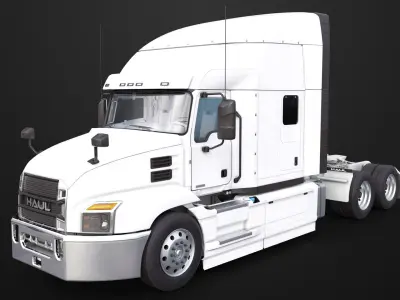 Heavy Truck Chassis 05 Generic White Interior All PBR Unity UE Textures 3D model