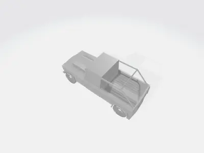 Pickup Truck  Low-poly 3D model