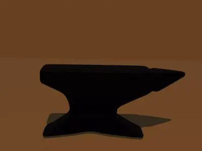 SIMPLE LOW POLY ANVIL Low-poly 3D model