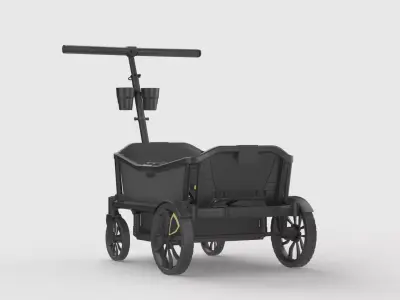 Baby stroller 3D model 3D model 24