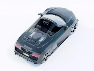 Audi R8 V10 Spyder  HighQuality 3D Car Model Low-poly 3D model