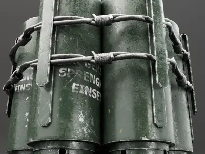 Anti-Tank Grenade - Maya Arnold Shader 3D model