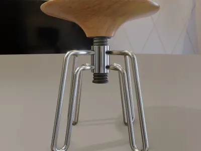 Phillips Industrial Stool Chair by Sollos 3D model