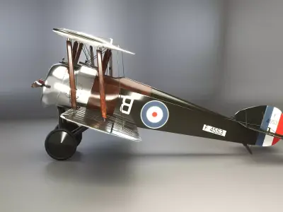 Sopwith Camel F1 Low-poly 3D model