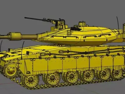 merkava 4 armoured tank 3D model