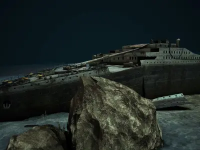 Titanic Wreck Low-poly 3D model