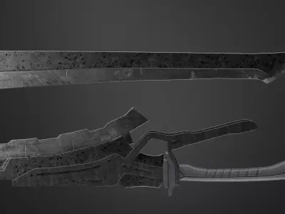 sword Low-poly 3D model 23