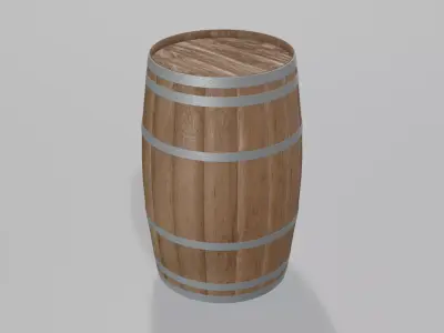 Medium Toasted Rundlet Barrel 3D model